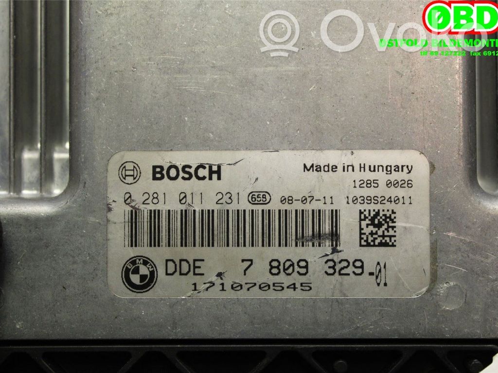 BMW 7 E65 E66 Motora vadības bloka ECU 