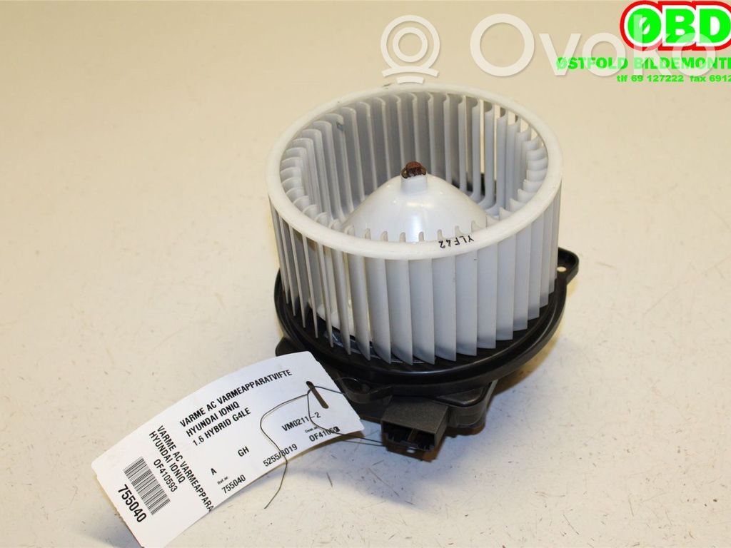 Hyundai Ioniq Ventola riscaldamento/ventilatore abitacolo 