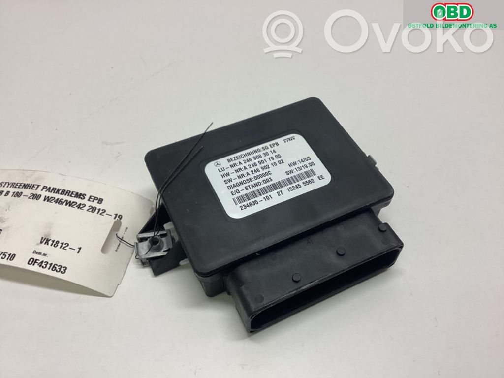 Mercedes-Benz B W246 W242 Module de commande de frein à main 