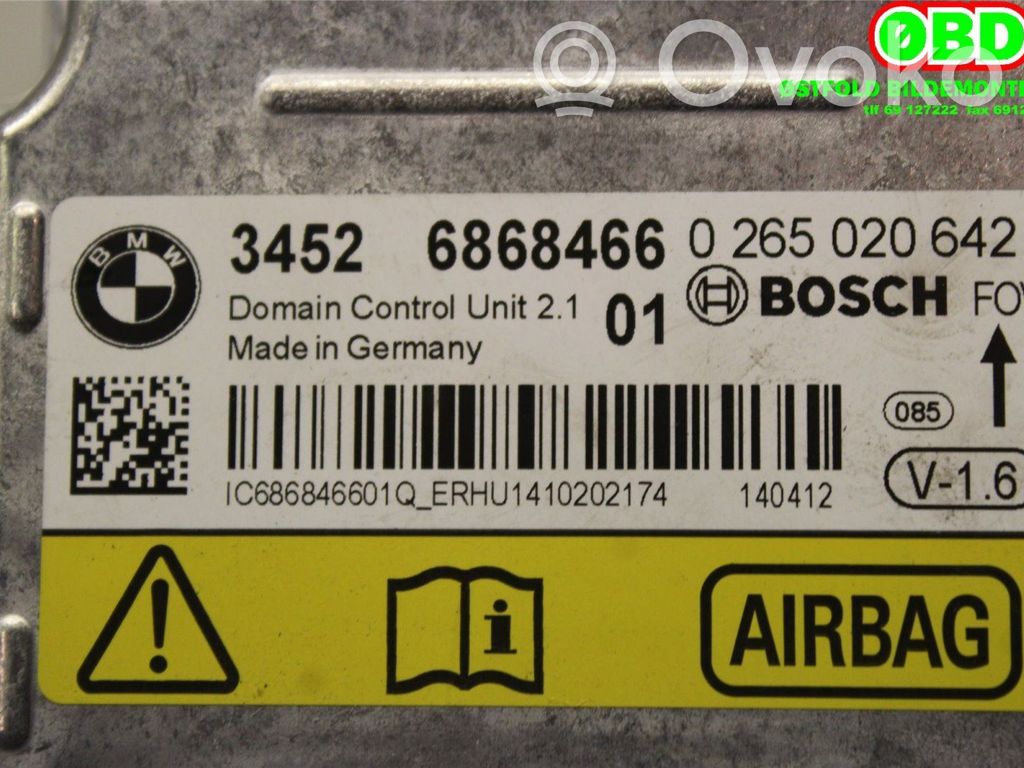 BMW X4 F26 Sterownik / Moduł Airbag 