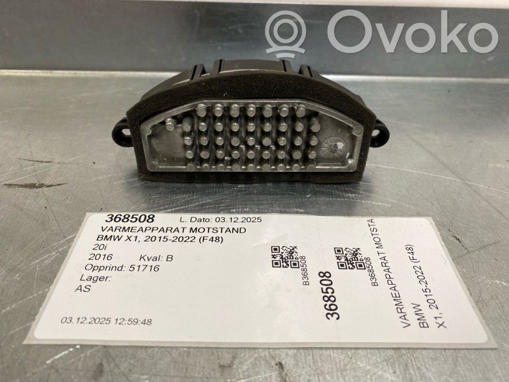 BMW X1 F48 F49 Rezystor / Opornik dmuchawy nawiewu 