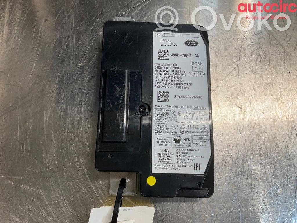 Other control units/modules   J8A270718CV,J8A270718CS,J8A270718CS,J8A270718CS,J8A270718CV,T4A14246