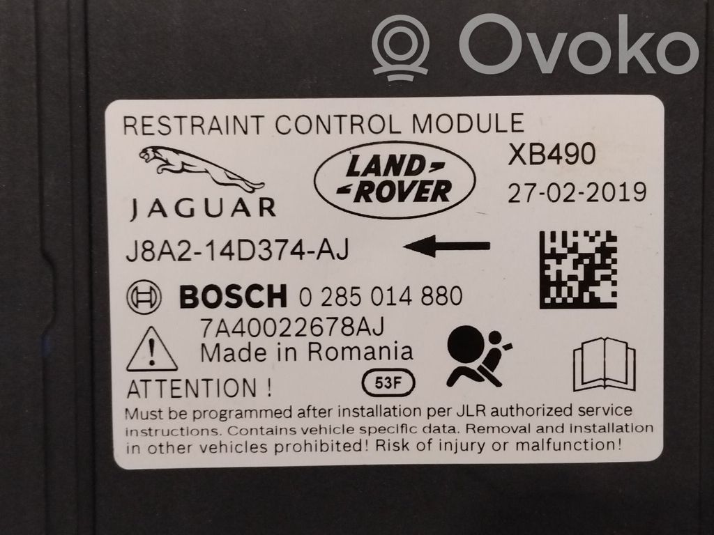Jaguar I-Pace Airbag control unit/module 