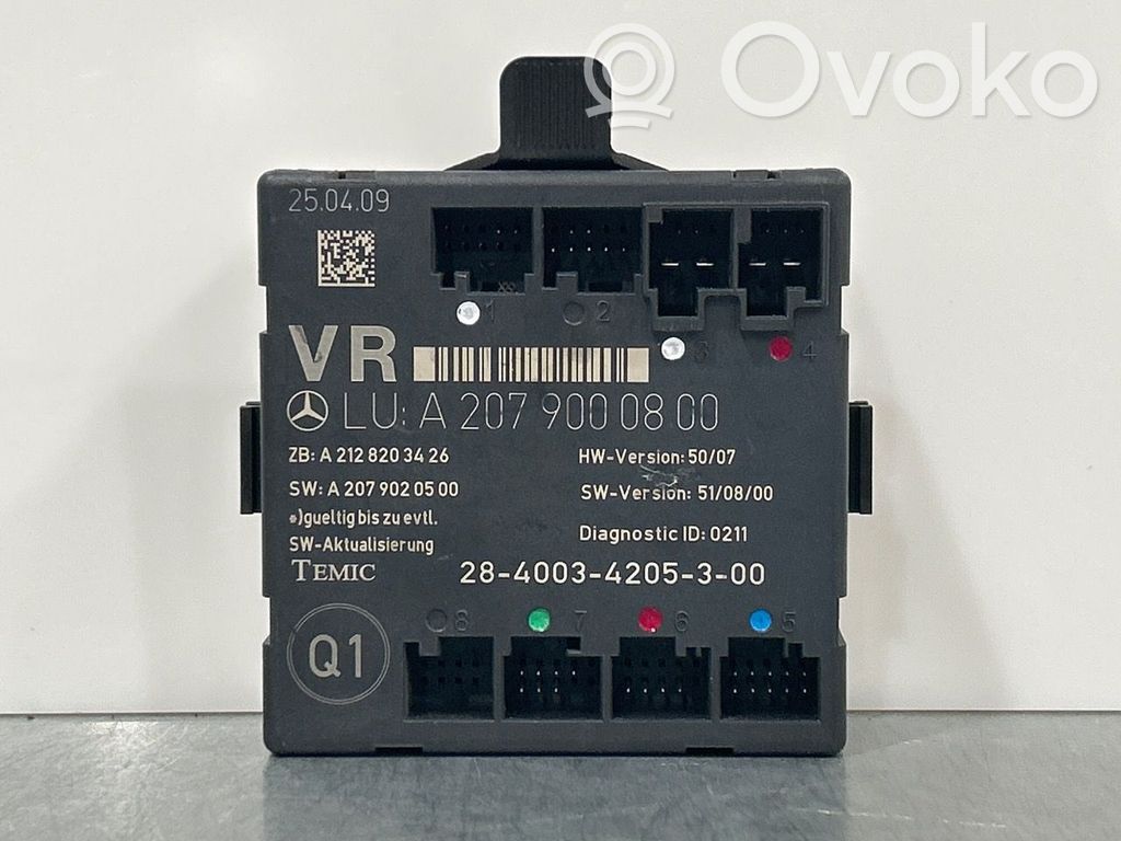 Mercedes-Benz E C207 W207 Centralina/modulo portiere
