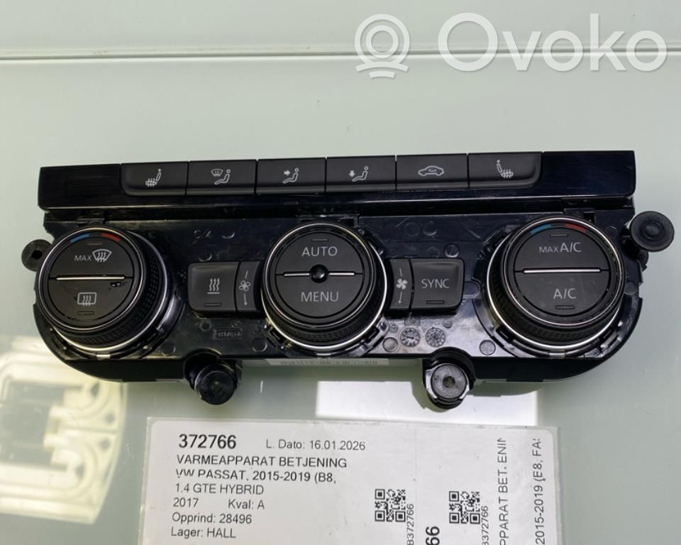 Volkswagen PASSAT B8 Moldura del climatizador/control de calefacción 
