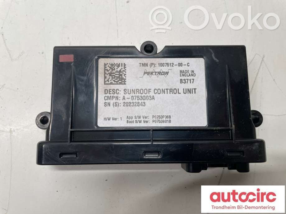 Unité de commande / module de toit ouvrant   100751200C,A0753G03A,100751200C,A0753G03A