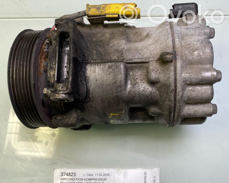 Kompresor / Sprężarka klimatyzacji A/C   1608473380,1631054580,6453QL,6453TP,6453TQ,6453WN,6453WP,6453YE,6453ZA,6453ZC,6453ZV,6453ZW,648734,648735,890744,9651911480,9659875880,9671216780,9671350880,9684432480,9684458880,9800839580,9800840180,9825868180
