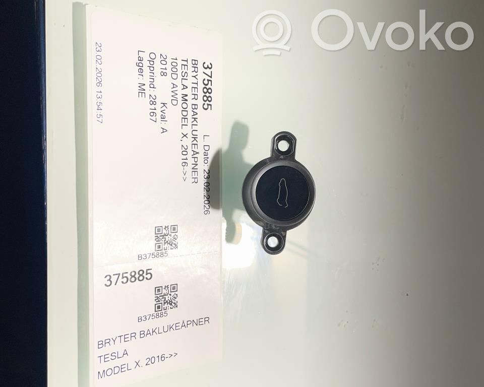 Tesla Model X Tailgate opening switch 