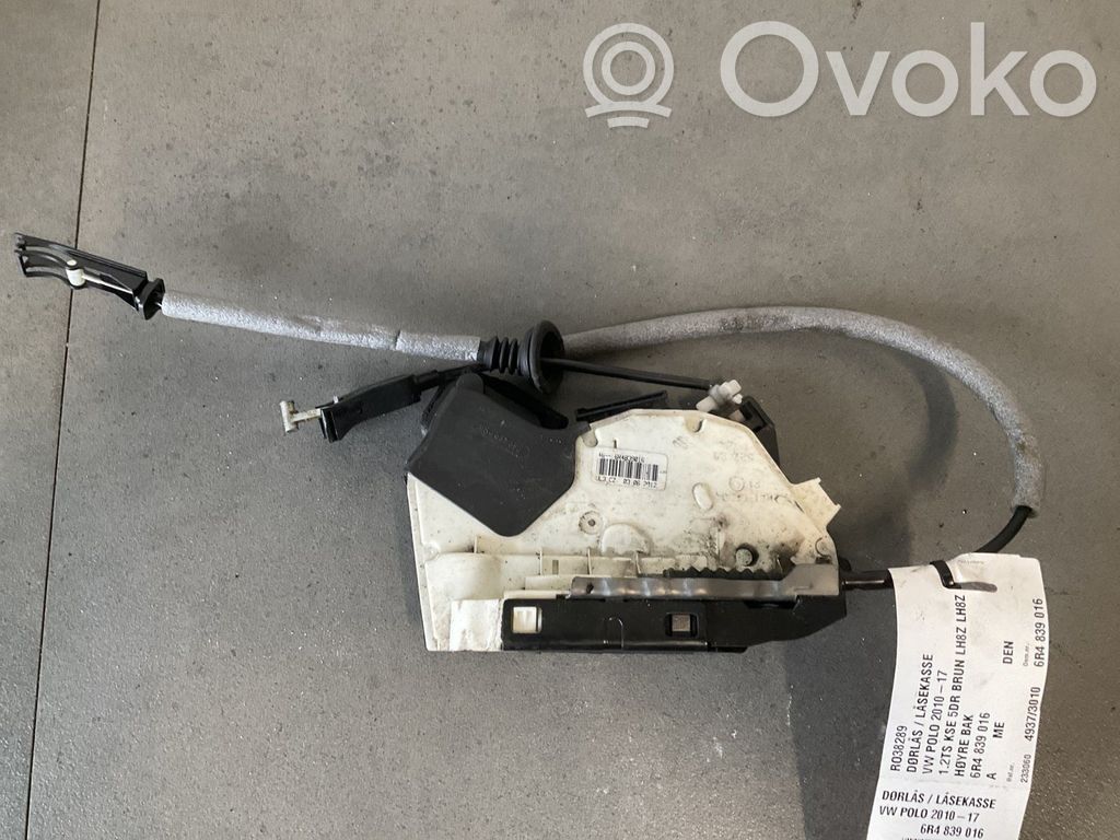 Volkswagen Polo V 6R Serratura portiera anteriore 