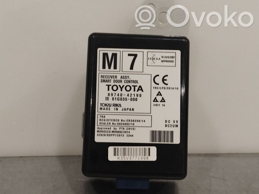 Toyota RAV 4 (XA40) Unitate/modul de comandă închidere centralizată 
