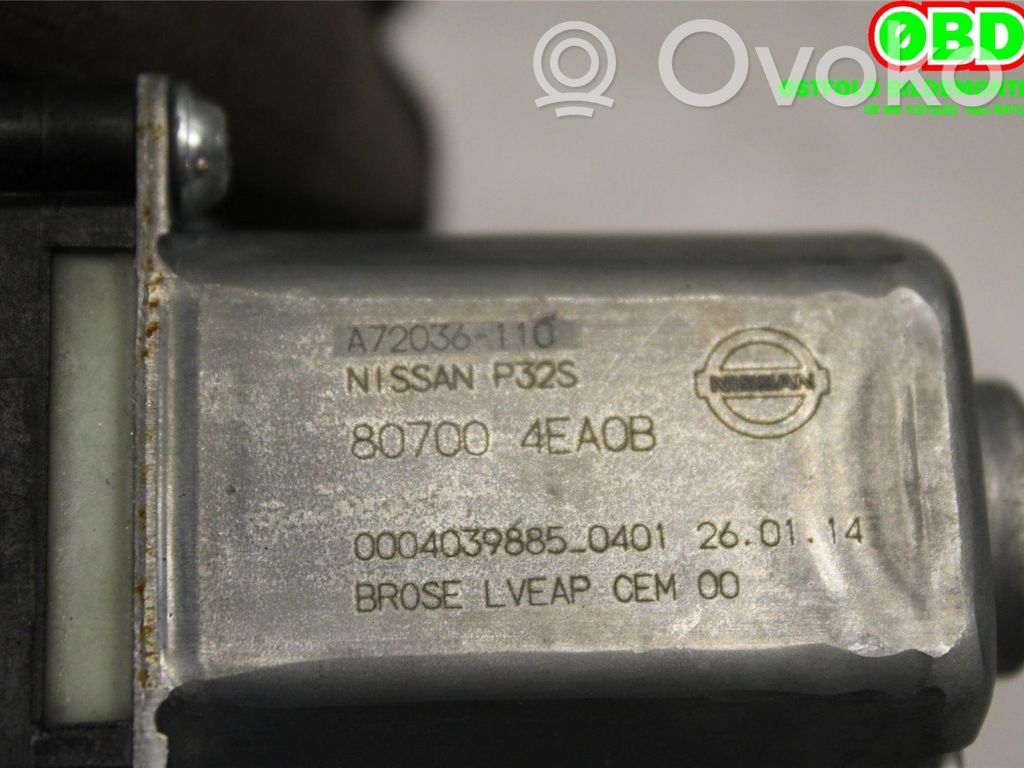 Nissan Qashqai Podnośnik szyby drzwi z silniczkiem