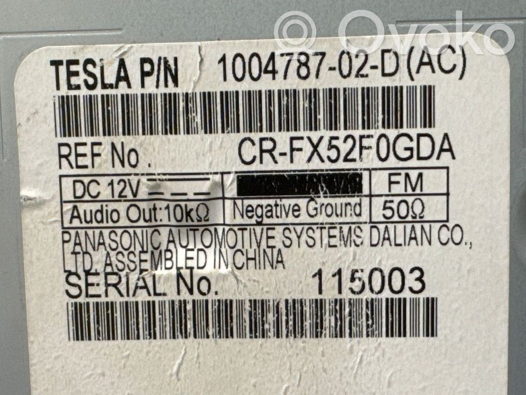 Tesla Model S Panel / Radioodtwarzacz CD/DVD/GPS 