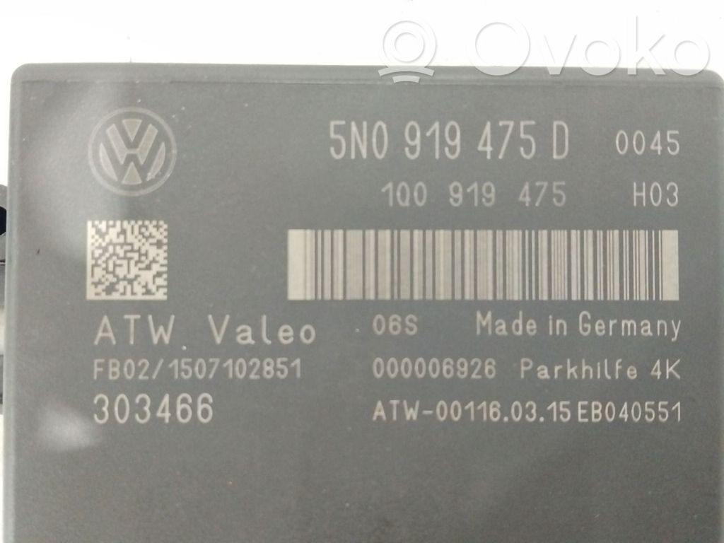 Volkswagen Touran II Unidad de control/módulo PDC de aparcamiento 