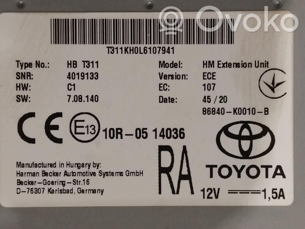 Toyota RAV 4 (XA50) Autres unités de commande / modules 