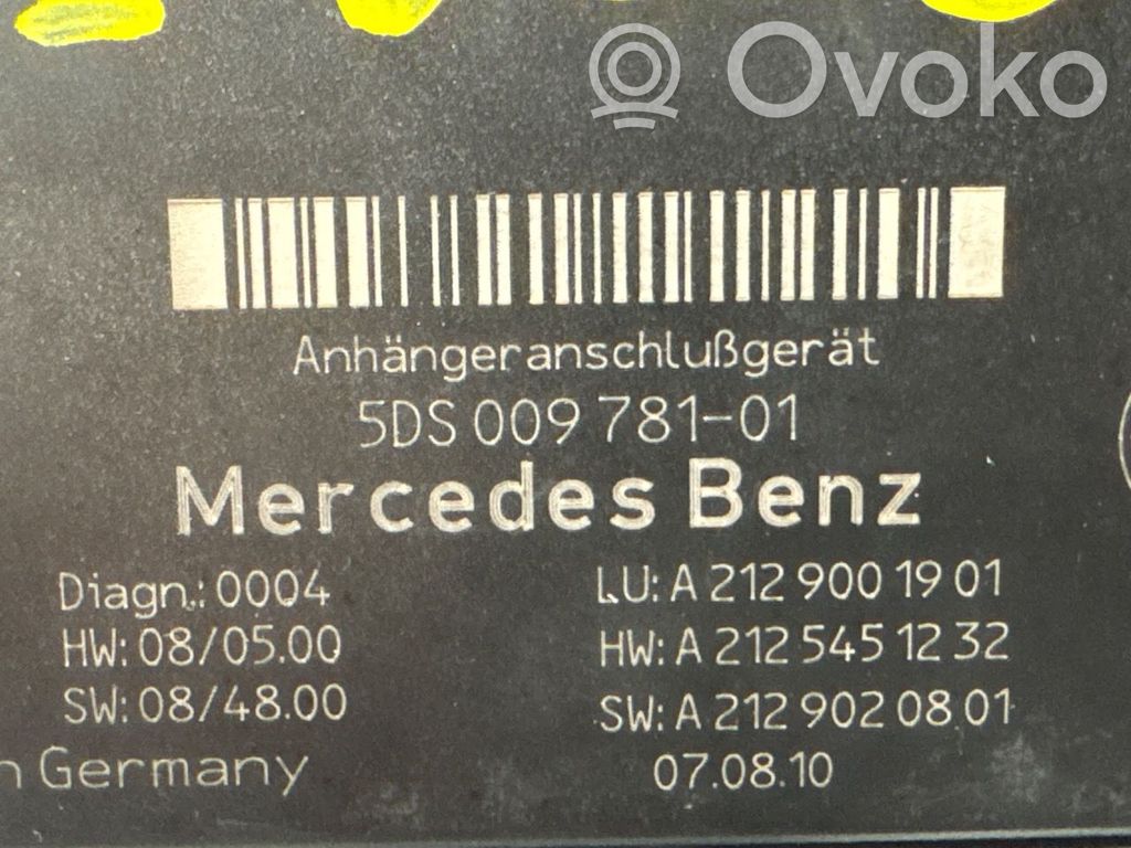 Mercedes-Benz C W204 Centralina/modulo rimorchio barra di traino 
