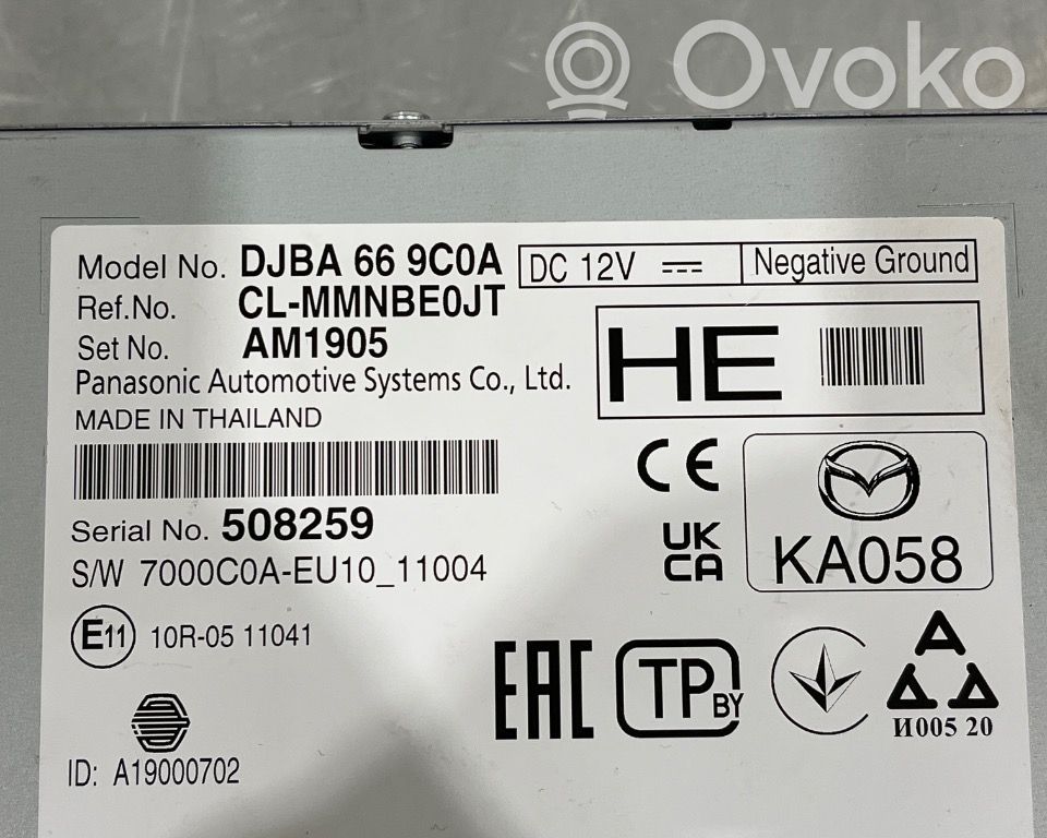 Mazda MX-30 Radio / CD-Player / DVD-Player / Navigation 