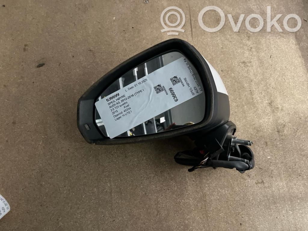 Audi A3 S3 8V Elektryczne lusterko boczne drzwi 