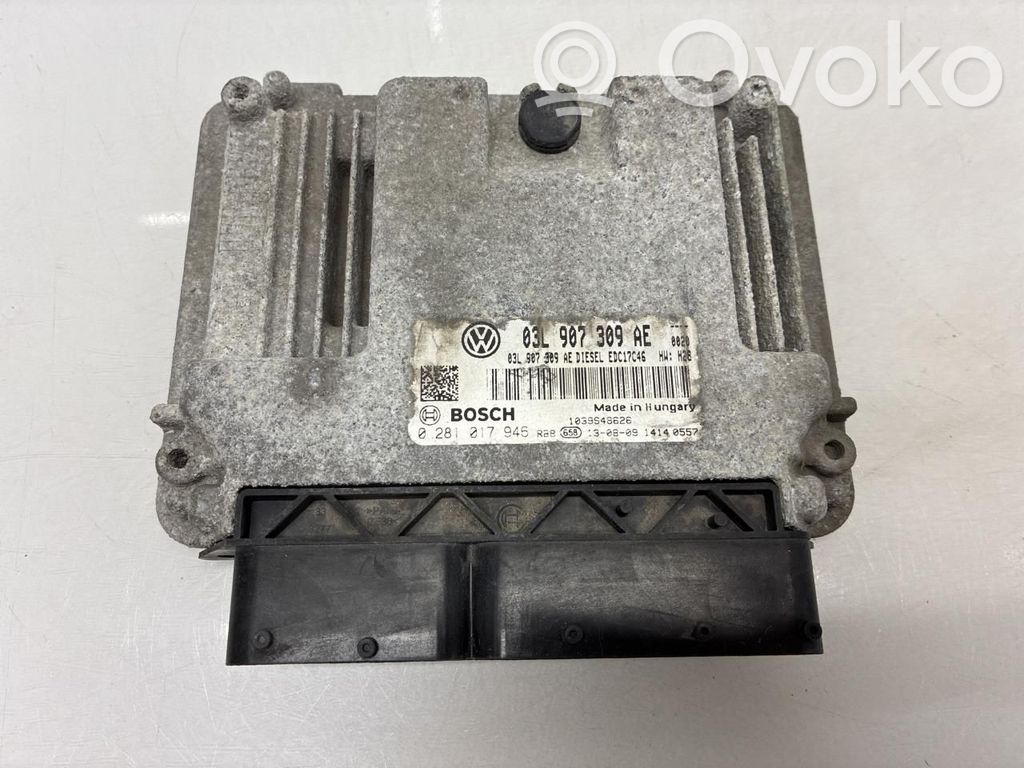 Volkswagen PASSAT B7 Unité de commande, module ECU de moteur 