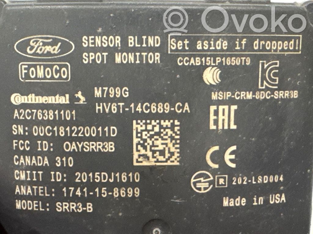 Sensor de radar Distronic   2369198,HV6T14C689CA,HV6T14C689CA,2369198,A2C76381101,HV6T14C689CA