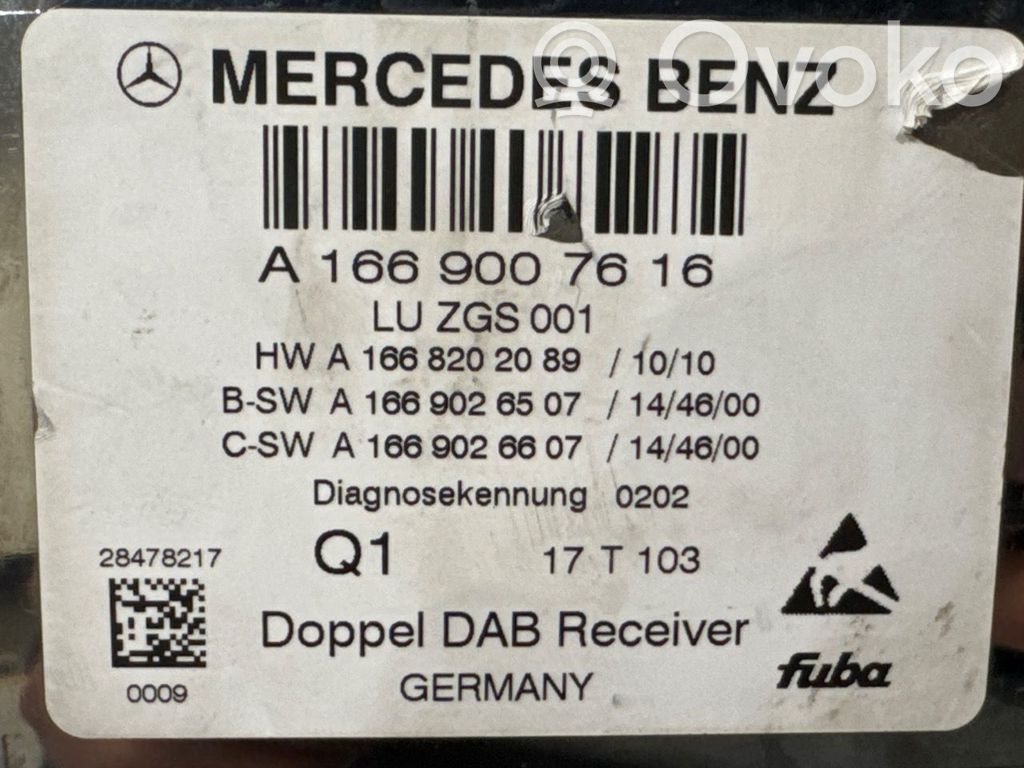 Mercedes-Benz ML W166 Kit sistem audio 