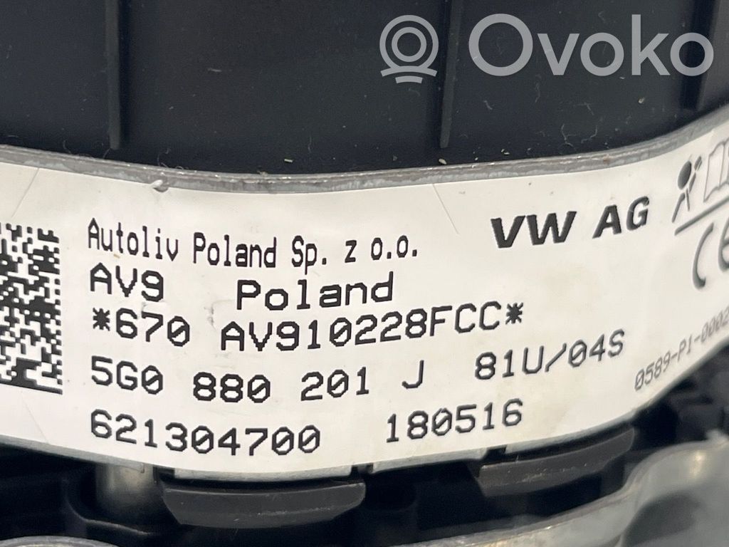 Volkswagen e-Golf Poduszka powietrzna Airbag kierownicy 