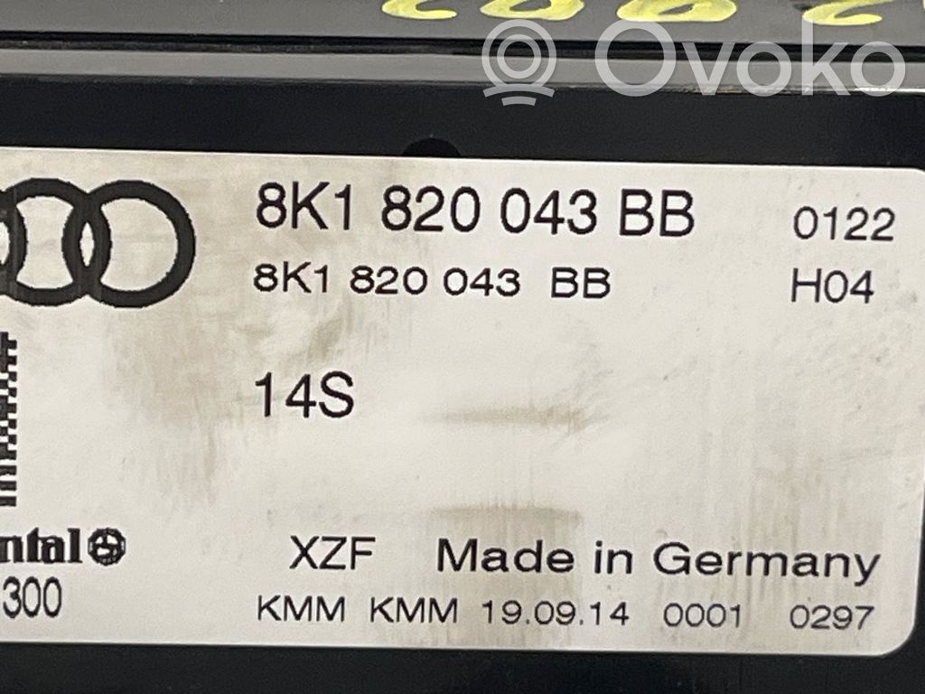 Audi A4 S4 B8 8K Panel klimatyzacji / Ogrzewania 