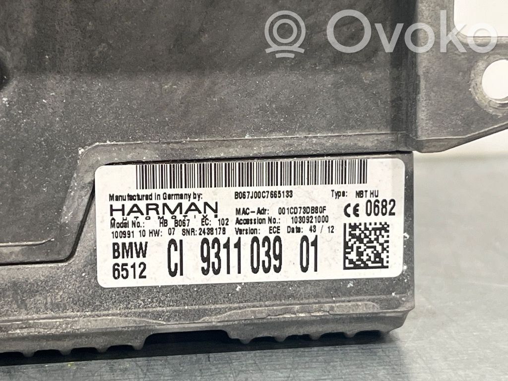 BMW 3 F30 F35 F31 Panel / Radioodtwarzacz CD/DVD/GPS 