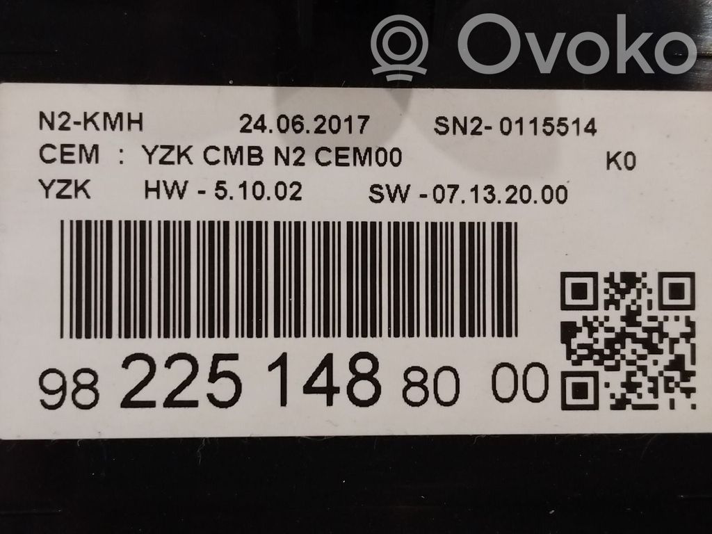 Citroen Jumpy Compteur de vitesse tableau de bord