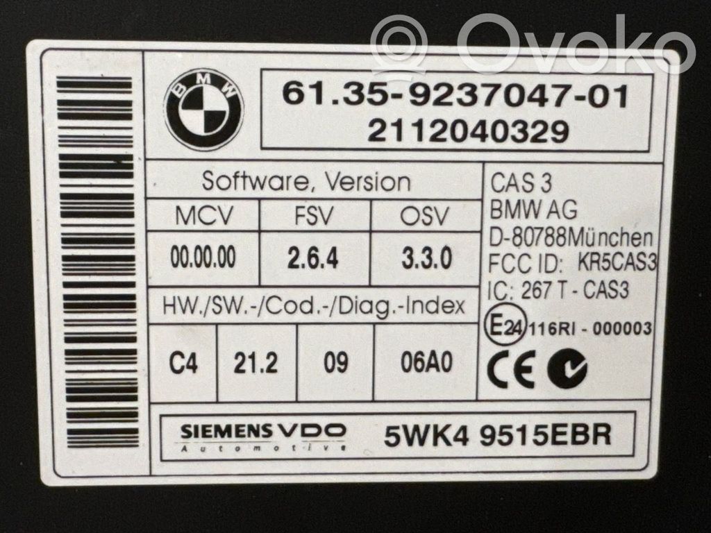 BMW 3 E90 E91 Alte unități/module de control 