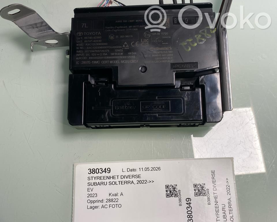 Subaru Solterra Autres unités de commande / modules 