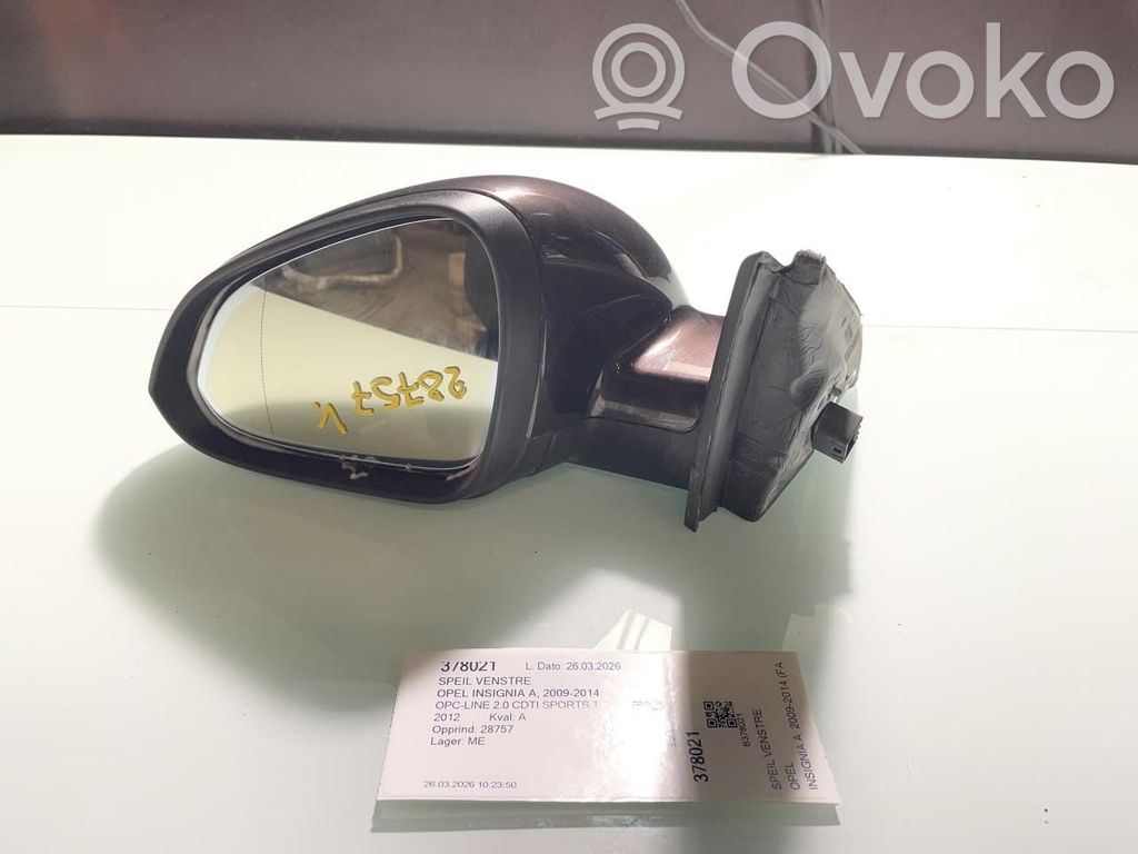 Opel Insignia A Elektryczne lusterko boczne drzwi przednich 
