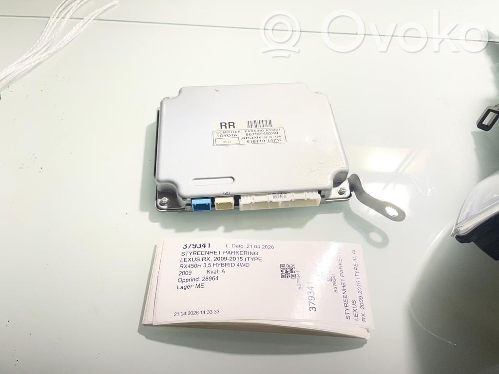 Lexus RX III Parking PDC control unit/module 