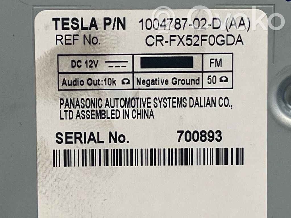 Tesla Model S Unitate principală radio/CD/DVD/GPS 