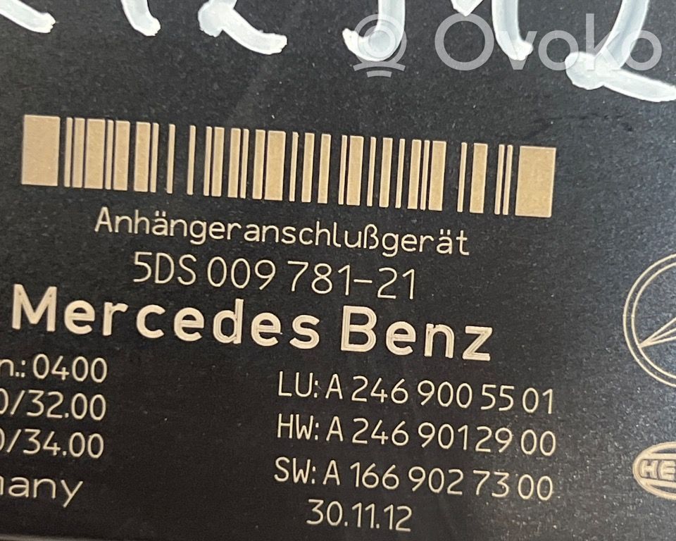 Mercedes-Benz B W246 W242 Centralina/modulo rimorchio barra di traino 