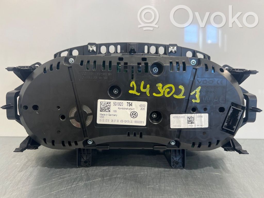Volkswagen e-Golf Vitezometru (grup de instrumente) 