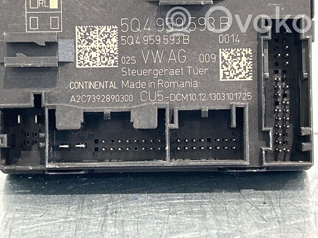 Skoda Octavia Mk3 (5E) Unitate/modul comandă uși 