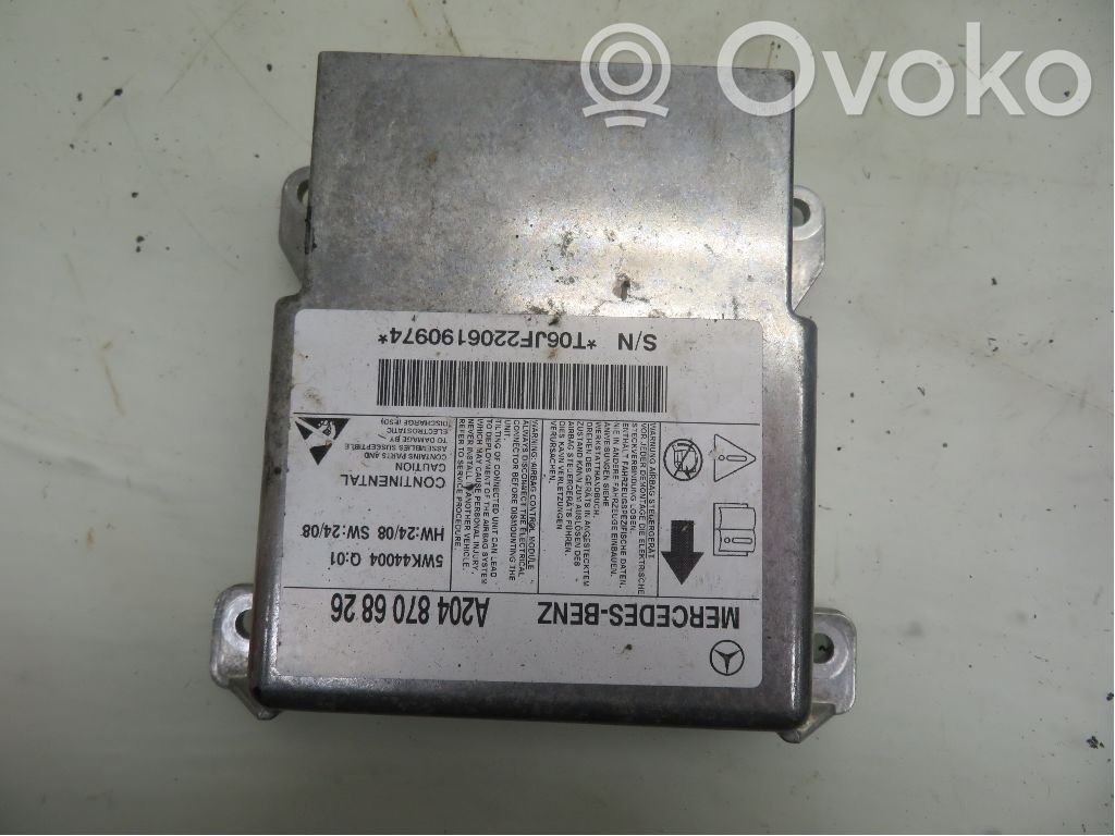 Mercedes-Benz C W204 Unitate/modul de comandă airbaguri 