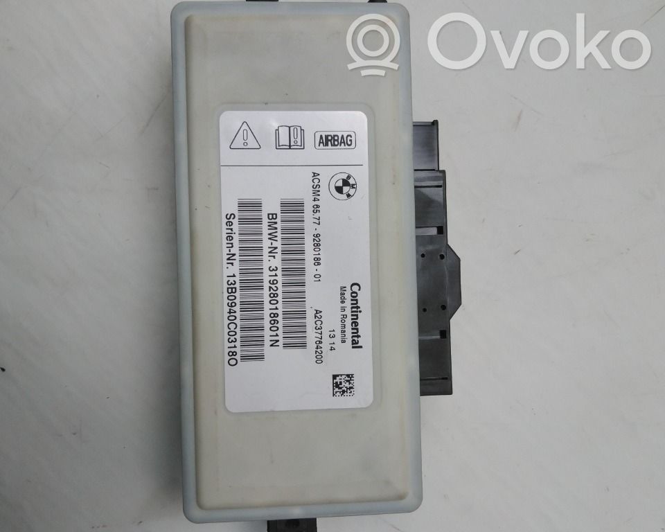 BMW 5 F10 F11 Centralina/modulo airbag 