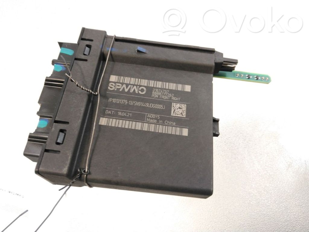 Unité de commande module de porte   31674757,31674757