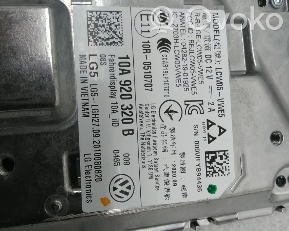 Volkswagen ID.4 Compteur de vitesse tableau de bord 