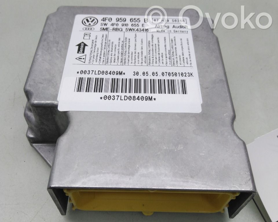 Audi A6 S6 C6 4F Centralina/modulo airbag 