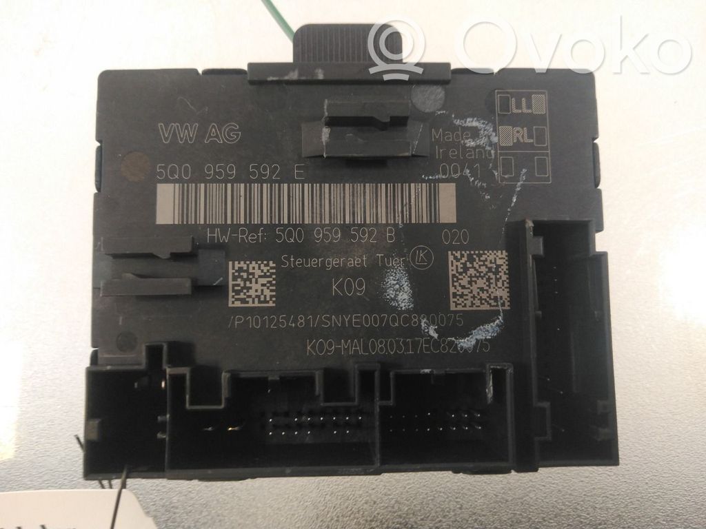 Unité de commande module de porte   5Q0959592E,5Q0959592E