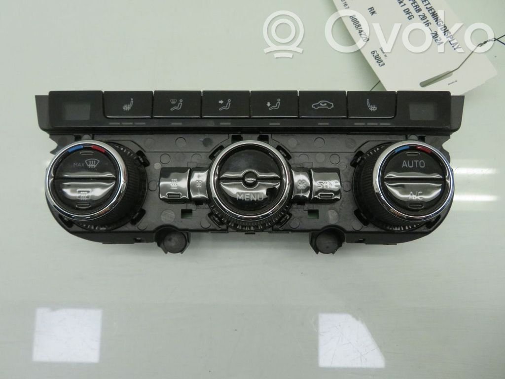 Skoda Superb B8 (3V) Console centrale, commande chauffage/clim 