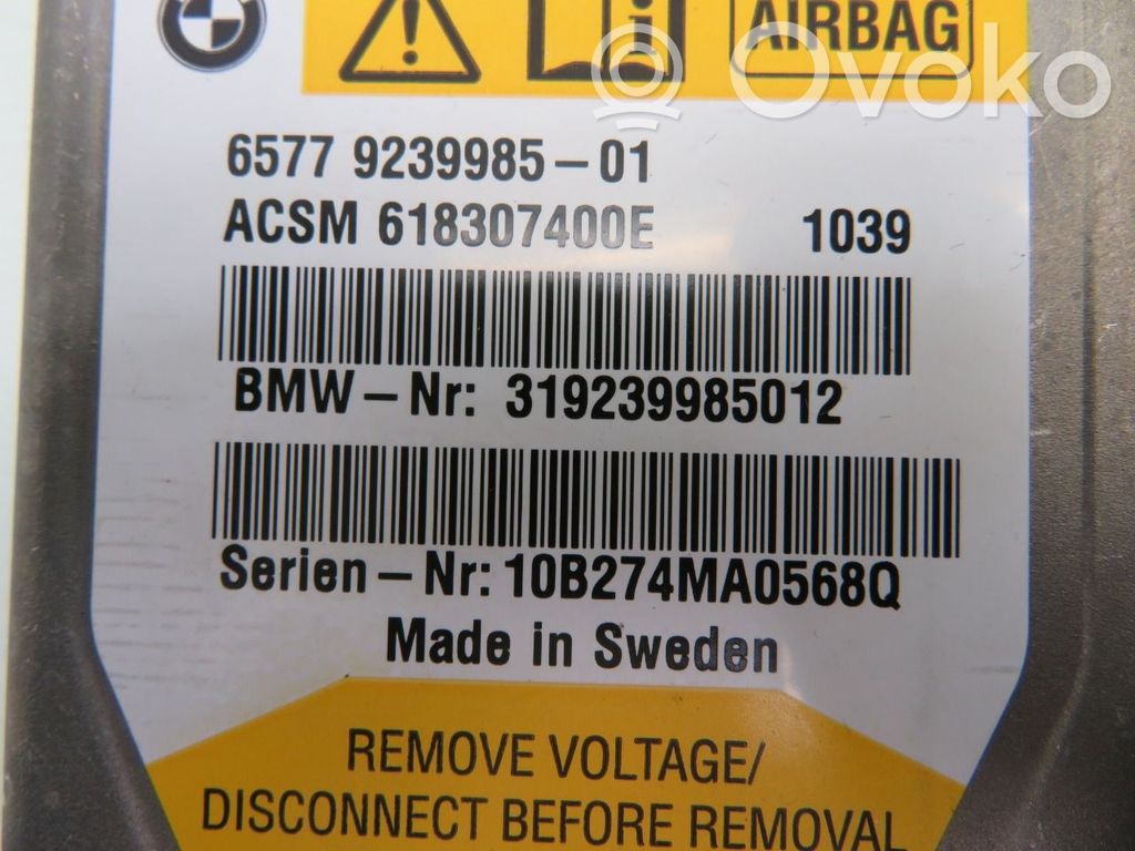 BMW 5 F10 F11 Sterownik / Moduł Airbag 