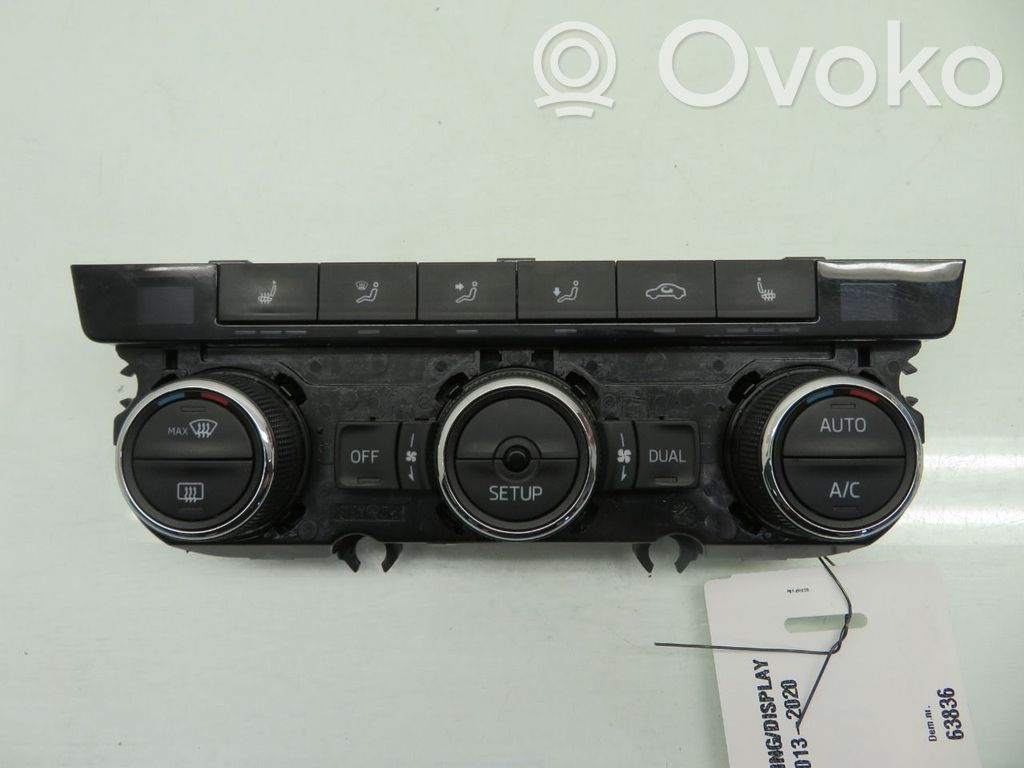 Skoda Octavia Mk3 (5E) Console centrale, commande chauffage/clim 
