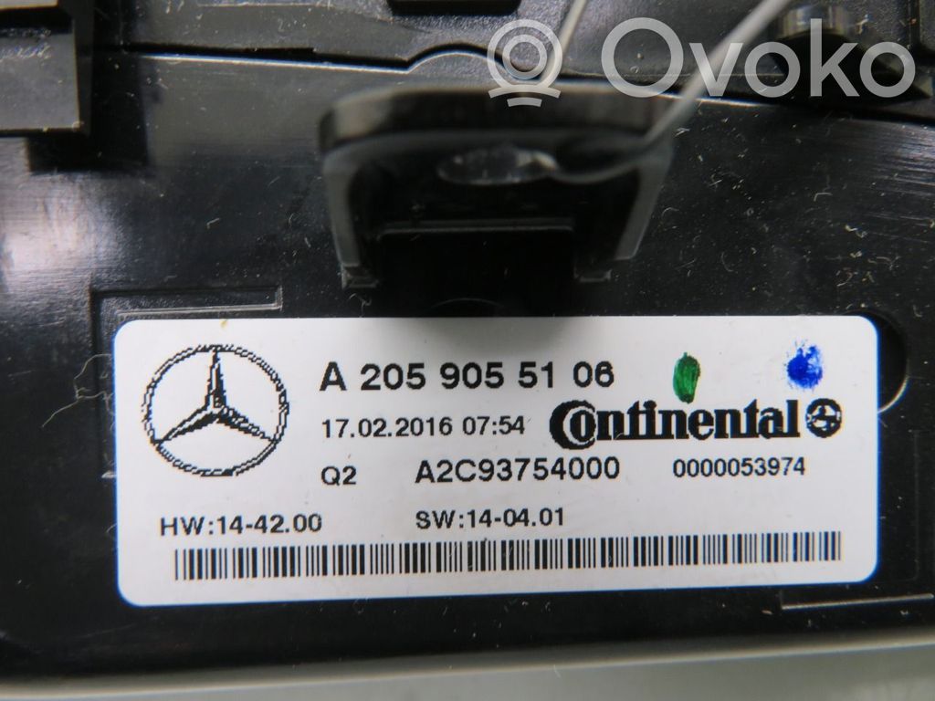 Mercedes-Benz C W205 Rămă unitate control climatizare 