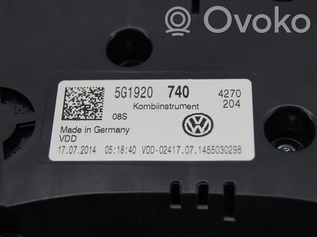 Volkswagen Golf VII Vitezometru (grup de instrumente) 