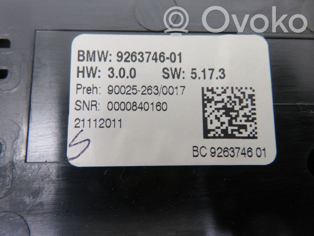 BMW 5 F10 F11 Mascherina climatizzatore/regolatore riscaldamento 