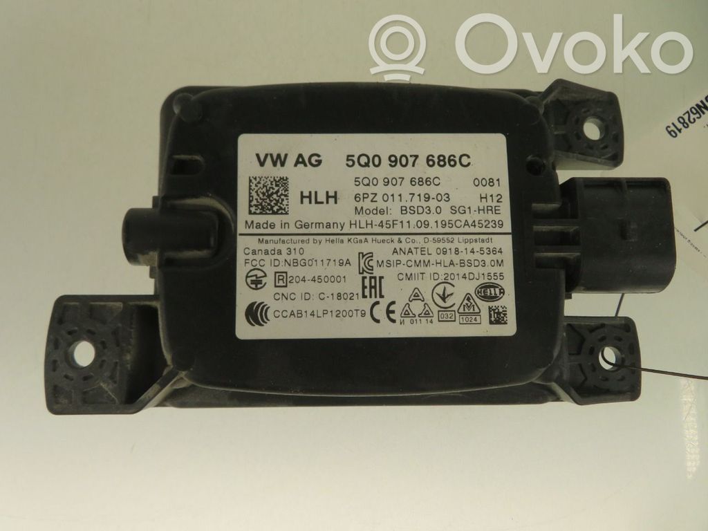 Sensor de radar Distronic   5Q0907686C,5Q0907686C
