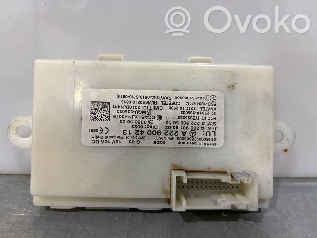 Mercedes-Benz C W205 Unitate/modul de control fără cheie (KESSY) 
